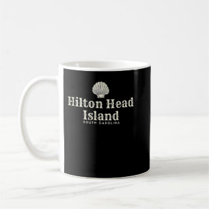 Hilton Head Island, SC Beach Design Souvenir Illus Coffee Mug