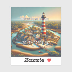 Hilton Head Island South Carolina 3 Inch Vinyl Sti