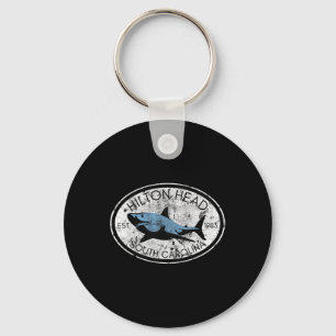Hilton Head Island South Carolina Fishing Shark Fi Key Ring