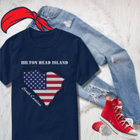 Hilton Head Island South Carolina Patriotic Flag