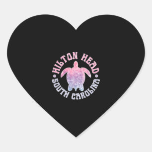 Hilton Head Island South Carolina Sea Turtle Heart Sticker