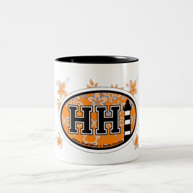 Hilton Head Island. Two-Tone Coffee Mug (Center)