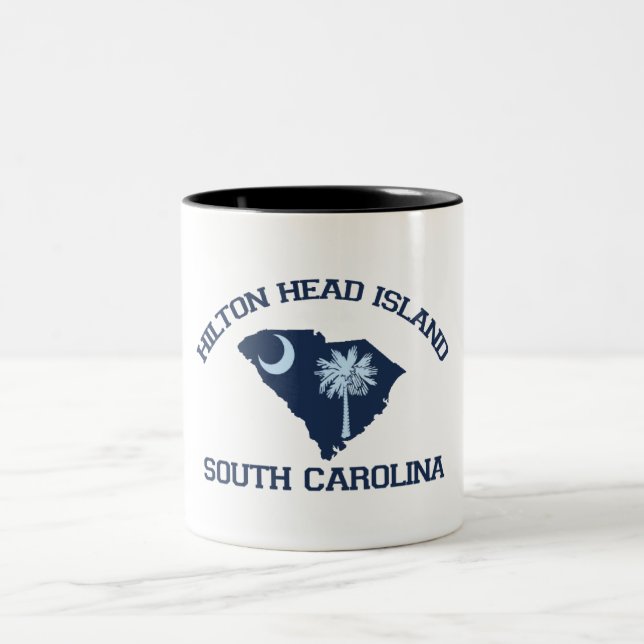 Hilton Head Island. Two-Tone Coffee Mug (Center)