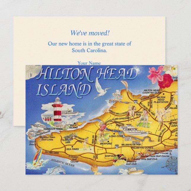 Hilton Head SC Moving Announcement (Front/Back)
