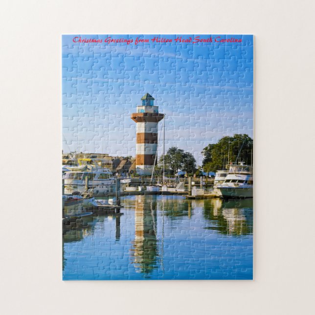 Hilton Head South Carolina. Christmas Greetings Jigsaw Puzzle (Vertical)