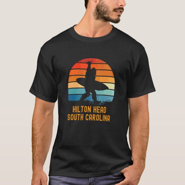 Hilton Head  South Carolina Sasquatch Souvenir 1 T-Shirt (Front)