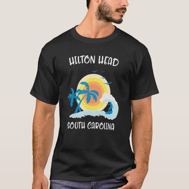 Hilton Head South Carolina Vacation Surf Beach Fam T-Shirt (Front)
