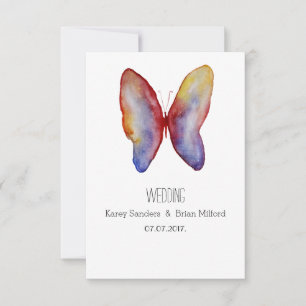 Him and Her Wedding Invitation Butterfly