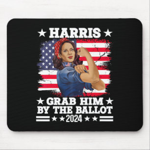 Him By The Ballot Kamala 2024 Funny Harris Electio Mouse Mat