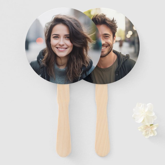 Him or Her Bridal Shower Game, Bride or Groom Game Hand Fan (Front and Back)