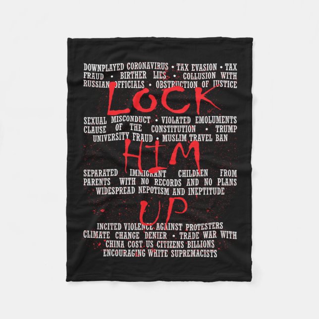 Him Up Anti-trump  Fleece Blanket (Front)