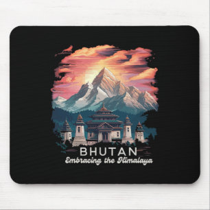 Himalaya Hike Temple Bhutan Costume Hiking Bhutane Mouse Mat