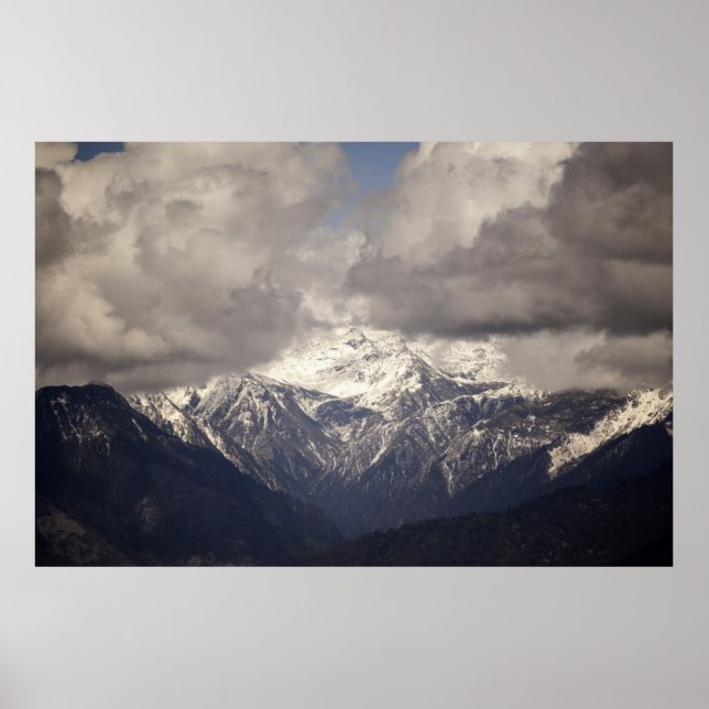 Himalaya in Bhutanbhutan,blue,himalaya,landscape,m Poster (Front)