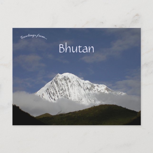 Himalaya Mountains Bhutan Postcard (Front)