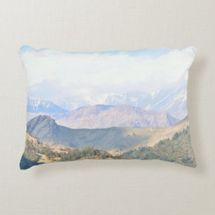 Himalaya mountains, skyagriculture,asia,awe,beaut Decorative Cushion