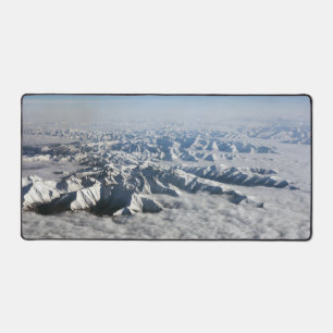 Himalaya mountains under clouds - Tibet Desk Mat