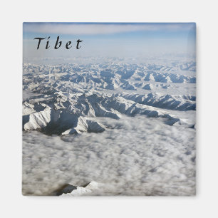 Himalaya mountains under clouds - Tibet Magnet