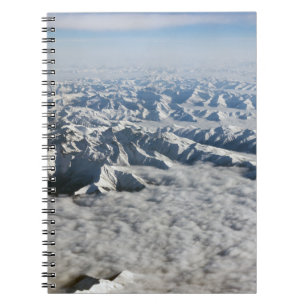 Himalaya mountains under clouds - Tibet Notebook