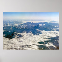 Himalaya mountains under clouds - Tibet