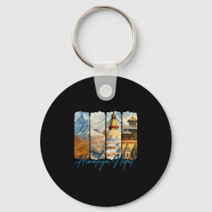 Himalaya Nepal Traveling Trip Brushstroke Souvenir Key Ring
