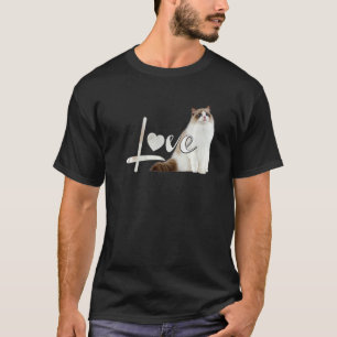 Himalayan Birman Ragdoll Snowshoe Love Kitten T-Shirt