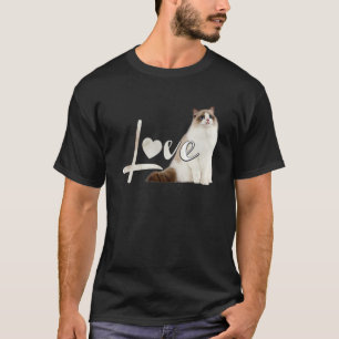Himalayan Birman Ragdoll Snowshoe Love Kitten T-Shirt