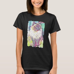 Himalayan Cat Artwear Cute Kitty Cats Mum And Cat  T-Shirt