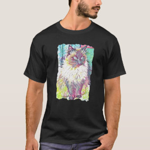Himalayan Cat Artwear Cute Kitty Cats Mum And Cat  T-Shirt
