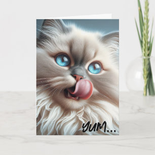 Himalayan Cat Birthday Humour Card
