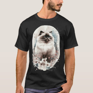 Himalayan Cat Cherry Blossom Cat Breed Japanese Sa T-Shirt