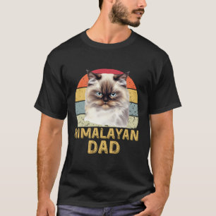 Himalayan Cat Dad Funny Retro Vintage I Love My Ca T-Shirt