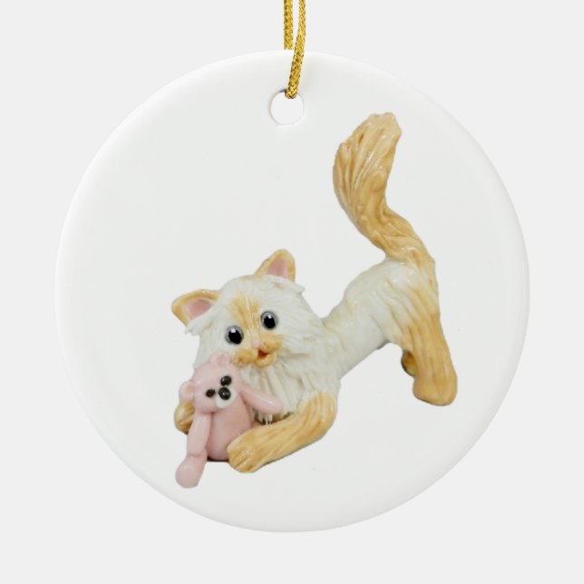 Himalayan Cat Flame-point Ceramic Ornament (Front)