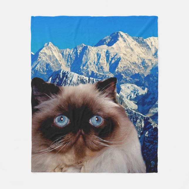 Himalayan Cat Fleece Blanket (Front)