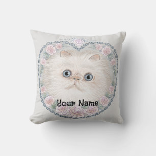Himalayan Cat Heart Cushion