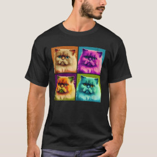 Himalayan Cat Pop Illustration Colourful Animal  1 T-Shirt