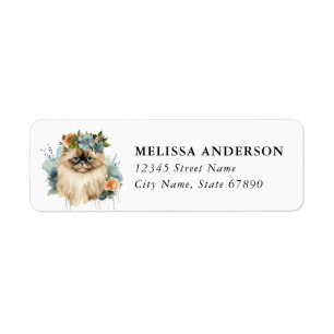 Himalayan Cat Return Address Labels
