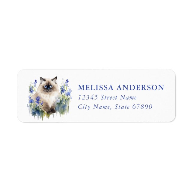 Himalayan Cat Return Address Labels (Front)