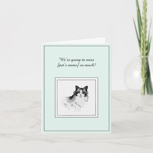 Himalayan Cat Sympathy Folded Greeting Card (Front)