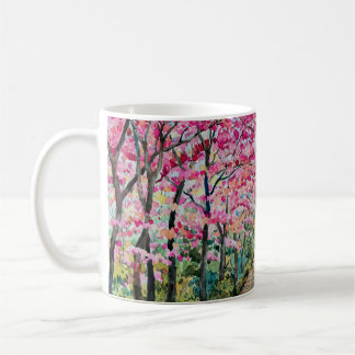 Himalayan Cherry Roadside Watercolor Landscape Coffee Mug