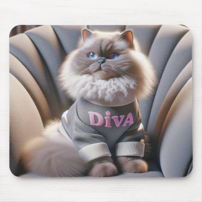 Himalayan Diva Cat Mouse Mat (Front)
