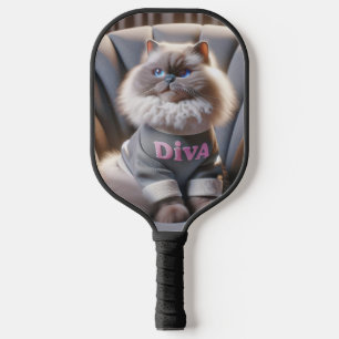 Himalayan Diva Cat Pickleball Paddle