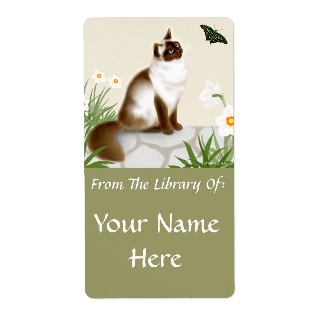 Himalayan in Butterfly Garden Bookplate (Front)