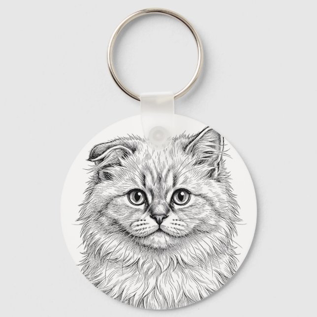 Himalayan Kitten Keychain Charm (Front)