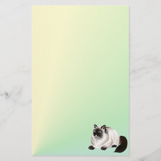 Himalayan Kitty 2 Stationery (Front)