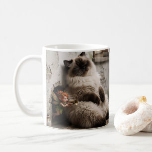 Himalayan Kitty and Pixie Wake Up Surprise Coffee Mug