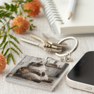 Himalayan Kitty and Pixie Wake Up Surprise Key Ring