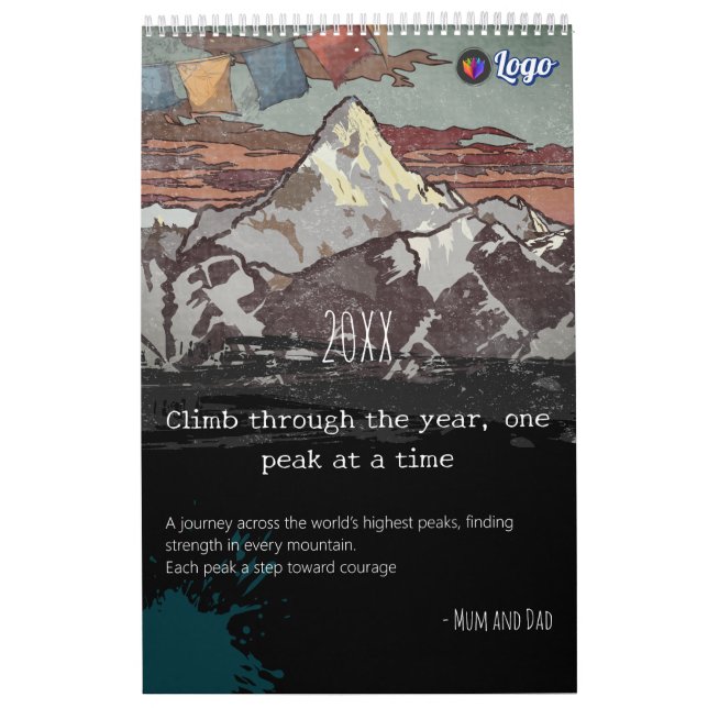 Himalayan Peaks Motivation Calendar 2026 Gift (Cover)