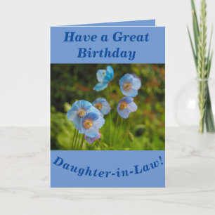 Himalayan Poppies Birthday Card Daughter-in-Law