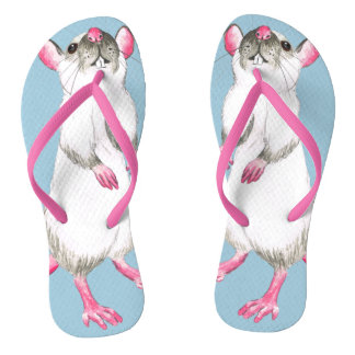 Himalayan rat art flip flops