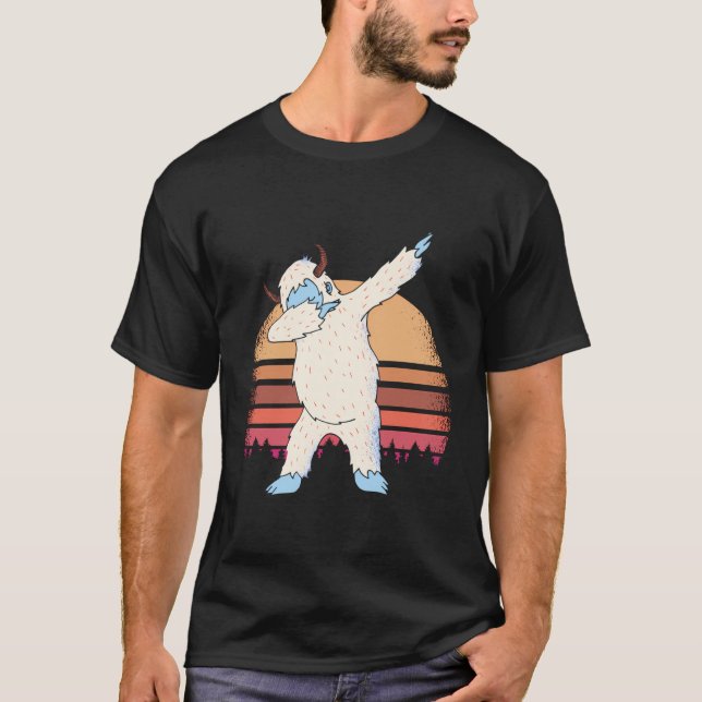 Himalayan Yeti Doing The Dab Dance Funny Graphic T-Shirt (Front)